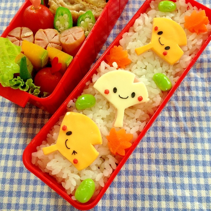 簡単キャラ弁☆秋のお弁当に！　イチョウちゃん弁当♪